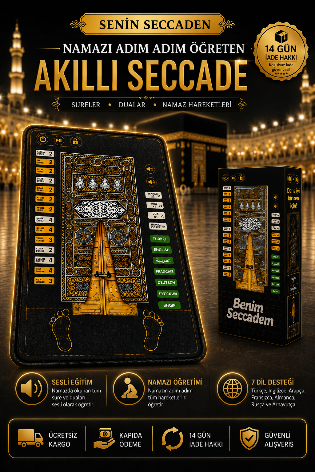 SeninSeccaden® Namaz Öğretici Akıllı Seccade™